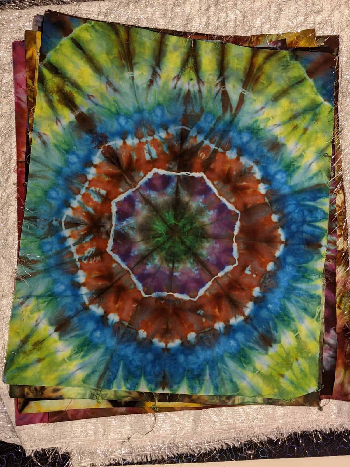 Mandala Ice Dyed on Fabric