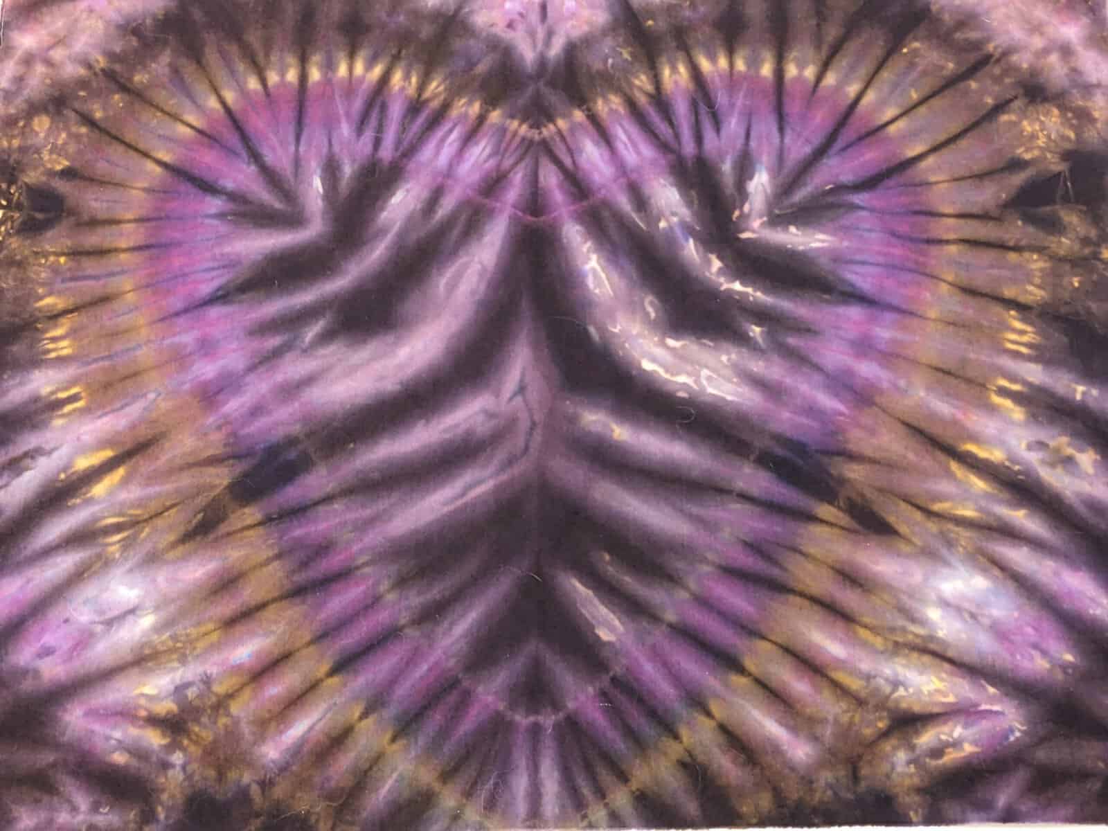 Ice Dyed Fabric Sunburst Pattern